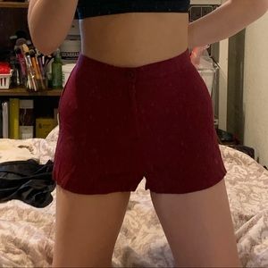 Maroon forever 21 shorts